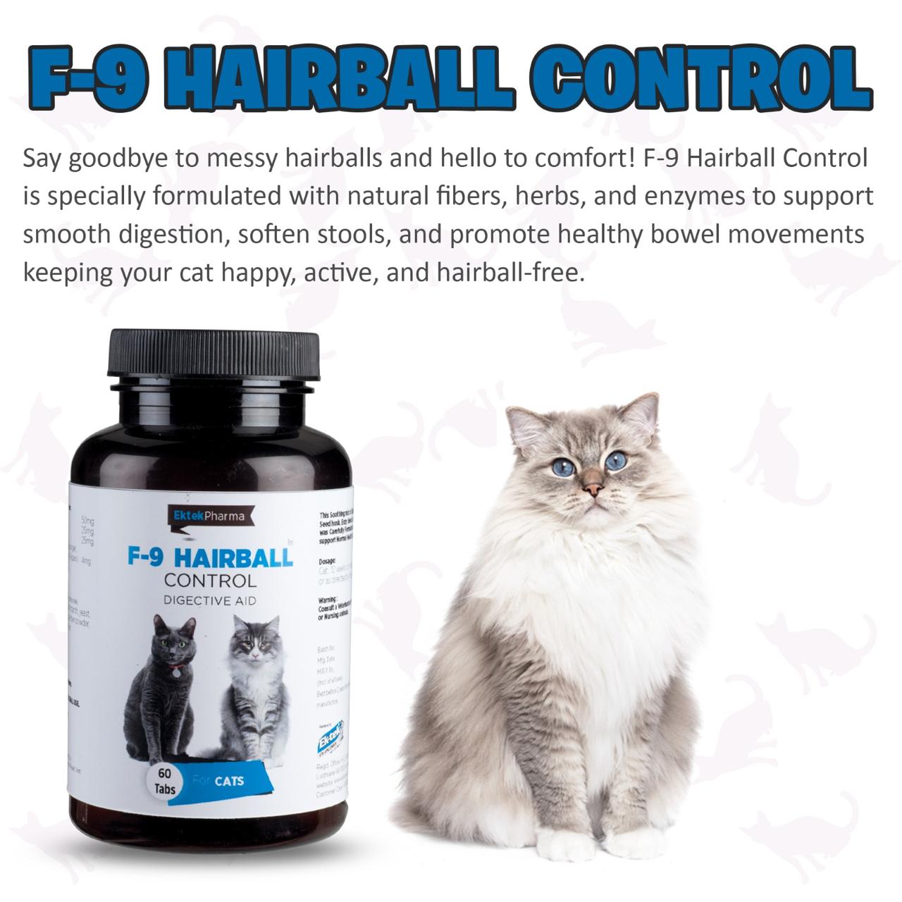F-9 Hairball Control- 60 Tablets